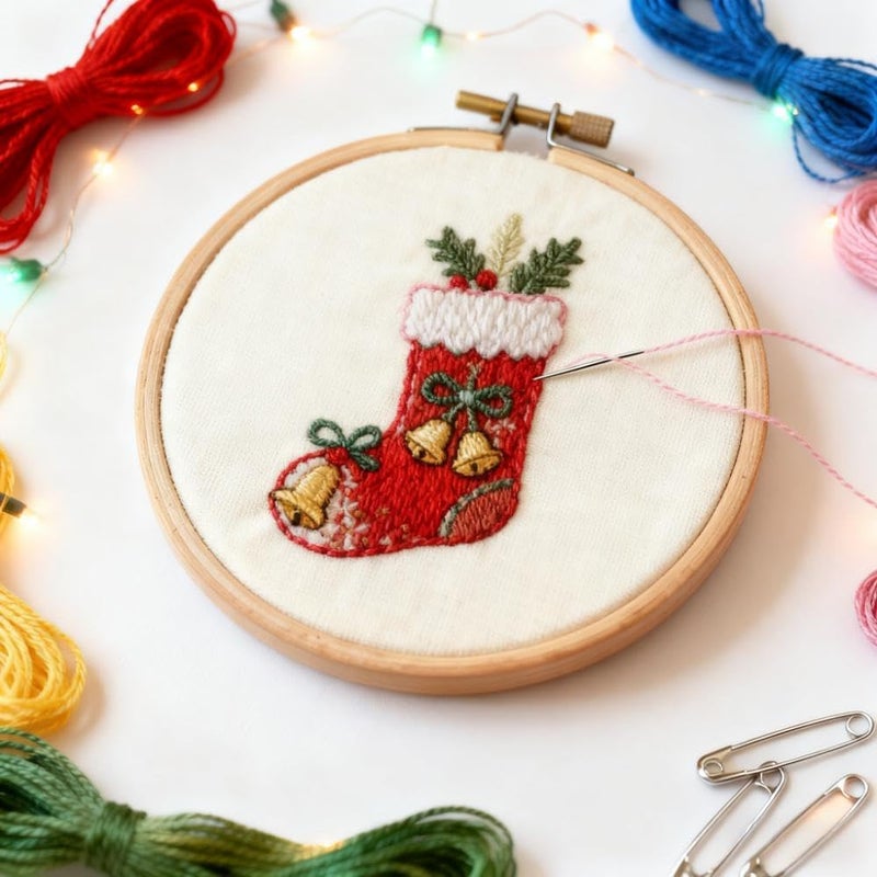 Norwex 12 Pieces 4 Inch Embroidery Hoops Adjustable Wooden Circle Cross Stitch Hoop Ring for Art Craft Handy Sewing and Christmas Ornaments - Image 3